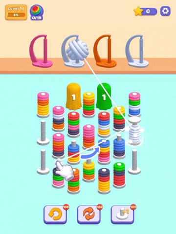Knit Sorting - Color Fun 3D iPad screenshot