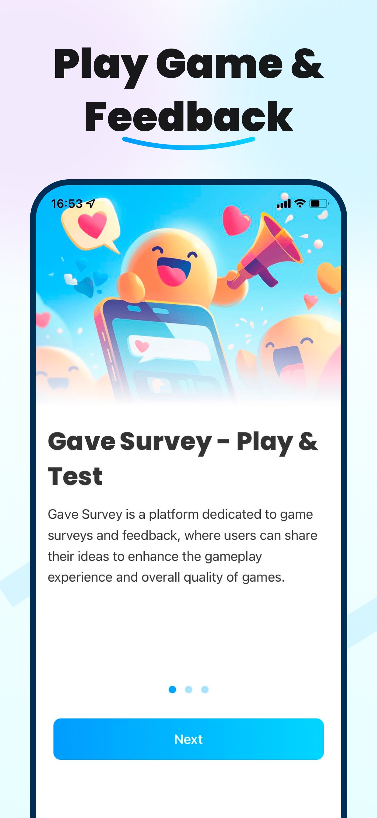 Gave Survey - Play & Feedback screenshot 1