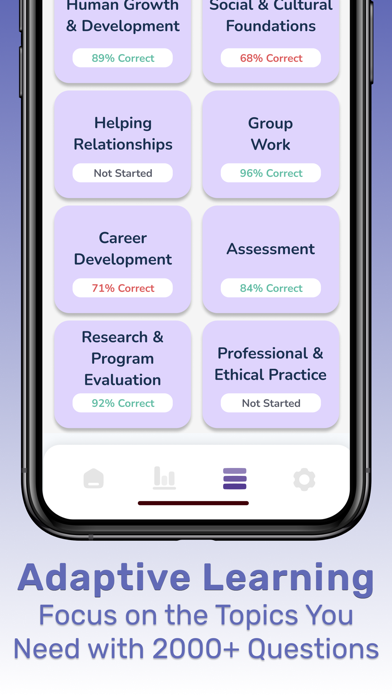 NCE Exam Prep 2024 | EZPrep Screenshot