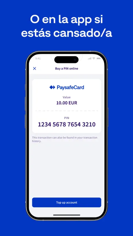 PaysafeCard-sistema de prepago screenshot 4 of 8