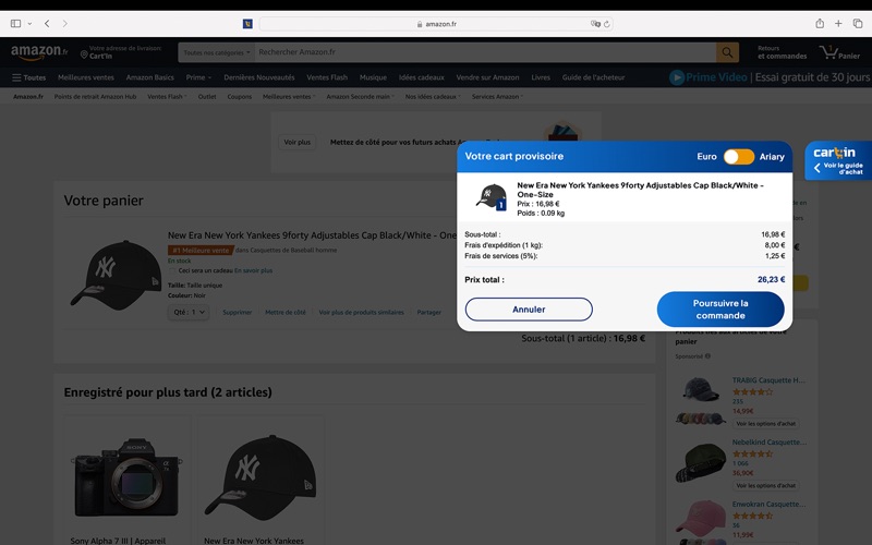 Screenshot #3 pour Cart'In extension