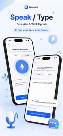 Refine CV: AI Resume Rewrite iPhone screenshot