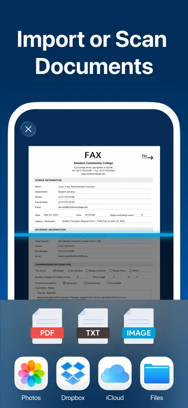 Fax Sending App Ad Free Faxes screenshot 3 of 10