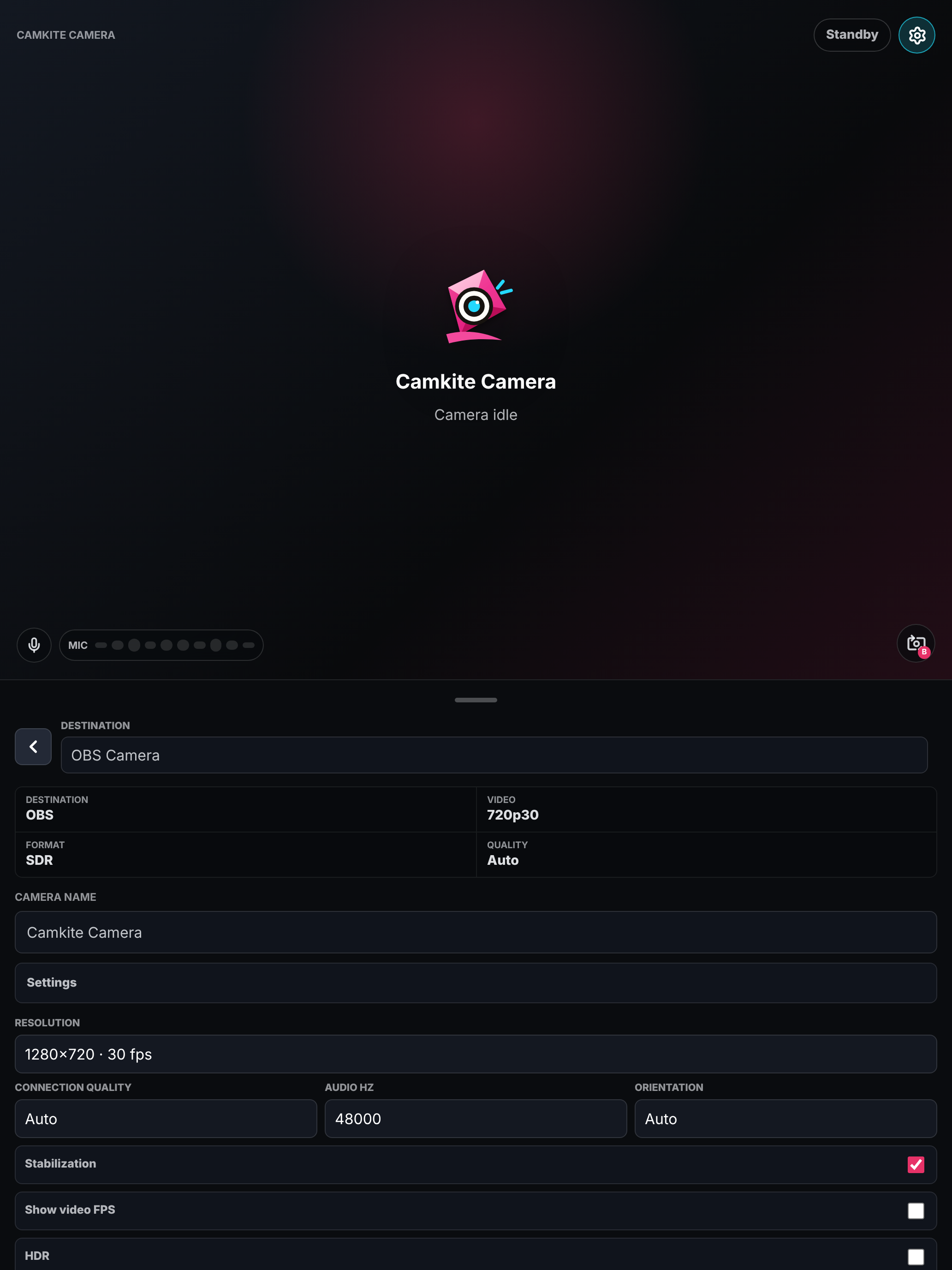 Camkite Camera for OBS screenshot 12
