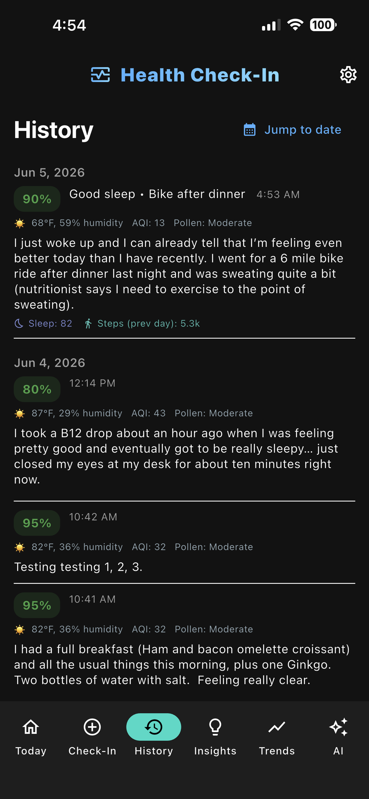 Health Check-In - How I Feel