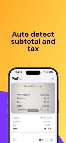 PreTip: Tip Calculator screenshot