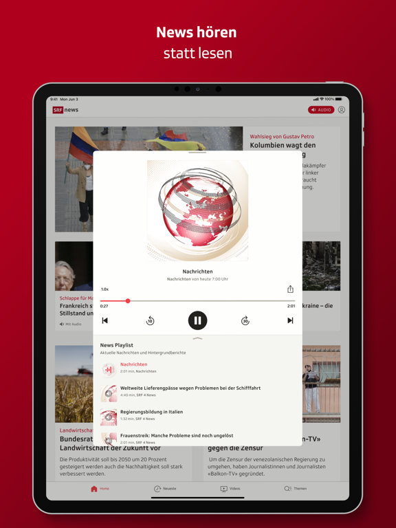 SRF News iPad screenshot 4 - News app