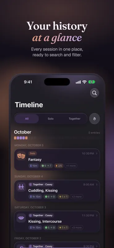 Kairos - Intimacy Tracker screenshot 5 of 8