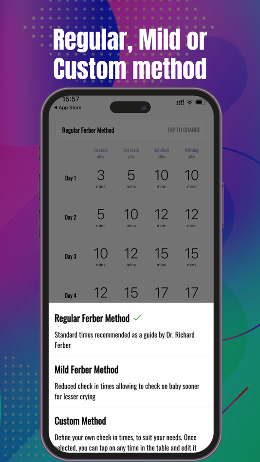 #3. Sleep trainer - Ferber method (iOS) By: Nisha Kamra