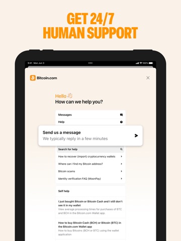Bitcoin.com Wallet: Bitcoin iPad screenshot 3