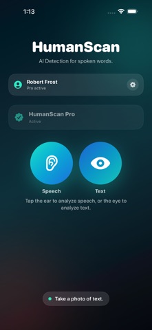 HumanScan iPhone screenshot