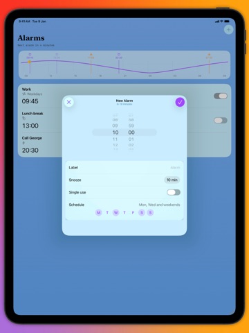 Sunrise - Alarm Clock iPad screenshot