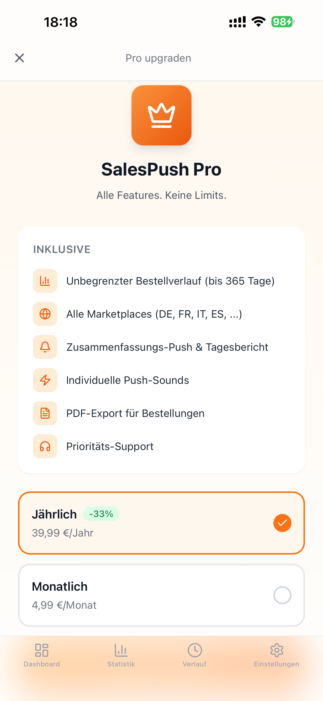 SalesPush — FBA & FBM Alerts