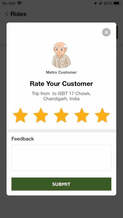 Driver app - Tin City Metro Screenshot