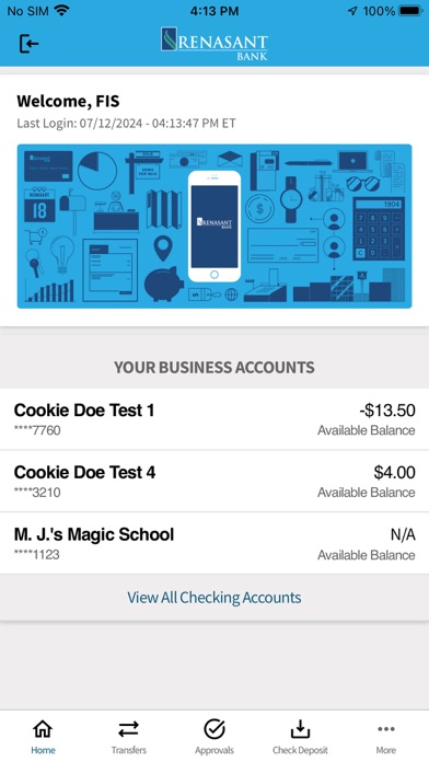 RenasantBiz for iPhone Screenshot