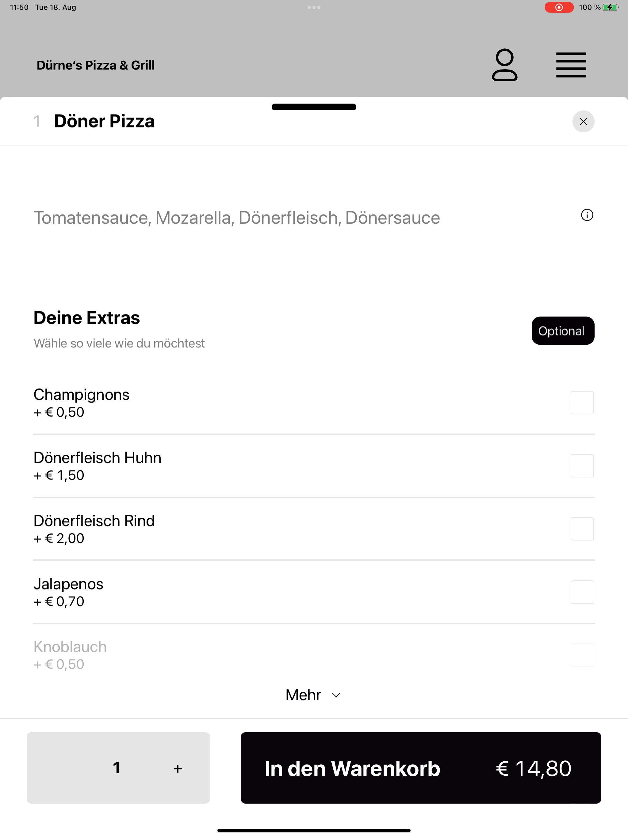Dürne‘s Pizza & Grill screenshot 13