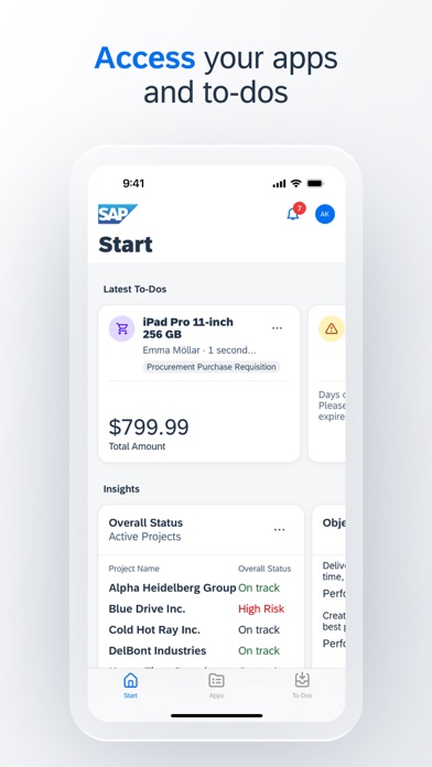 Screenshot #1 pour SAP Mobile Start