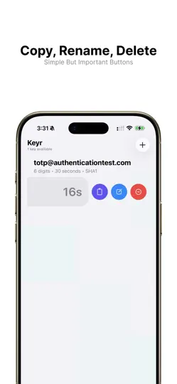 Captura de pantalla de Keyr en iPhone 5