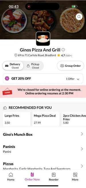 Ginos Pizza And Grill, screenshot 2