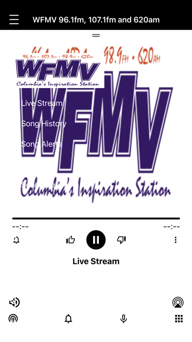 WFMV 96.1, 98.9. 107.1 & 620am Screenshot