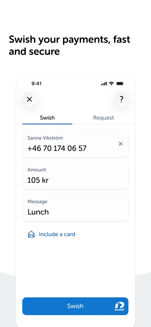 Swish payments search result
