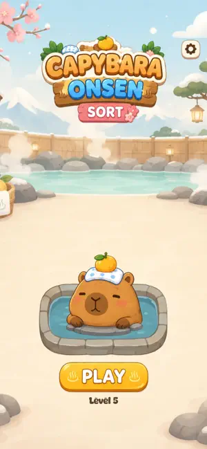 Capybara Onsen Color Sort screenshot 2