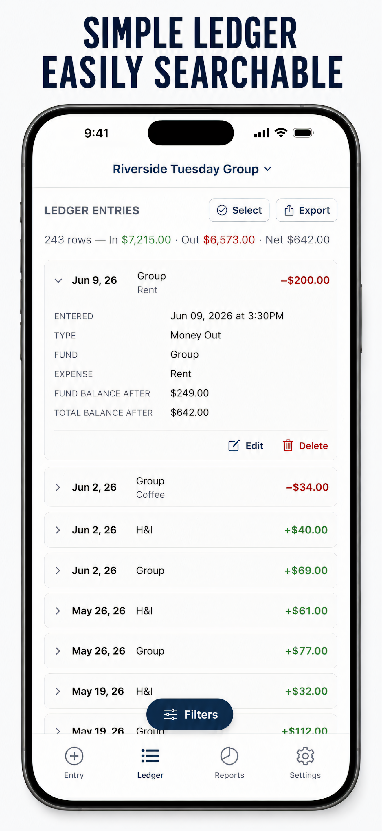 Meeting Treasurer screenshot 8