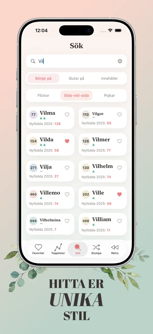 Screenshot #2 pour Alla Namn – Hitta bebisnamn