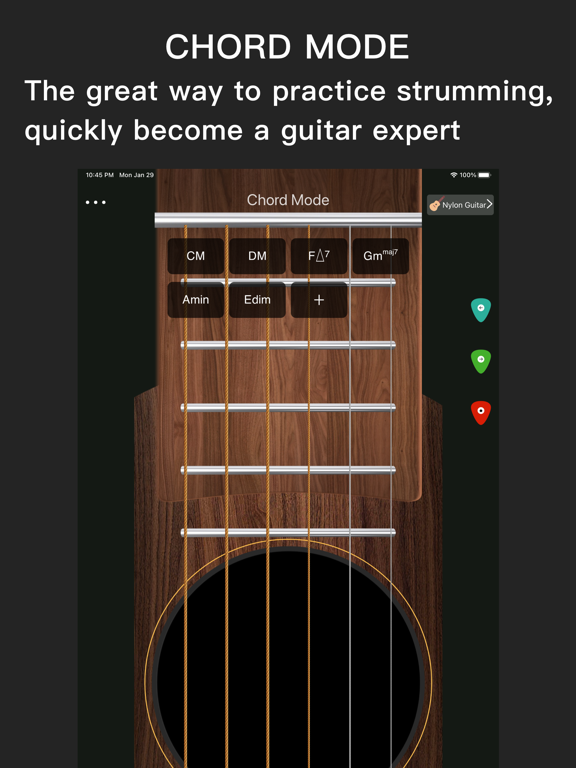 Simply Tuner -Learn guitar app iPad screenshot 1 - Music app