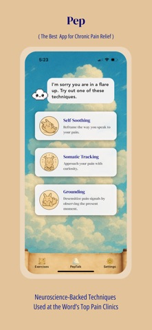 Pep: Chronic Pain Relief iPhone screenshot
