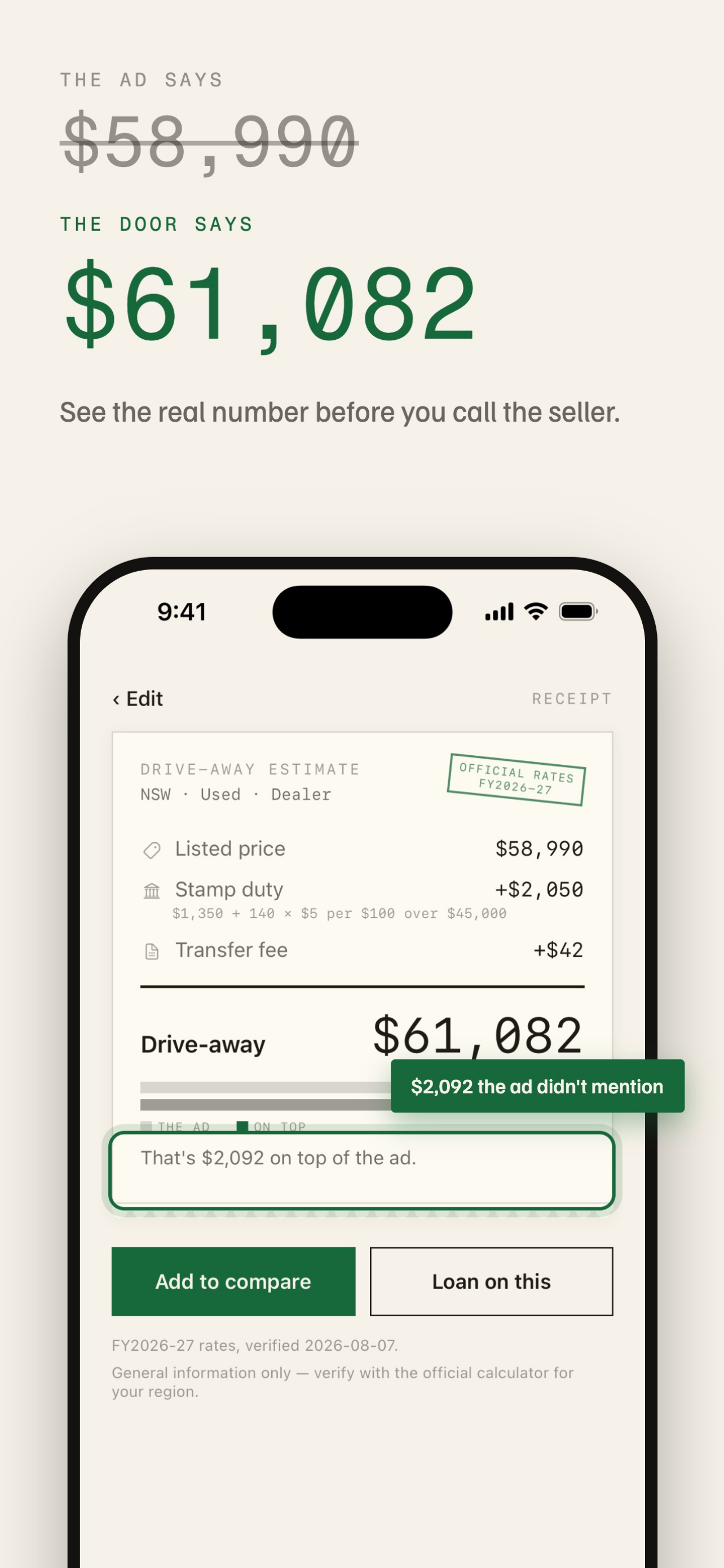 Drive Away - True Car Cost
