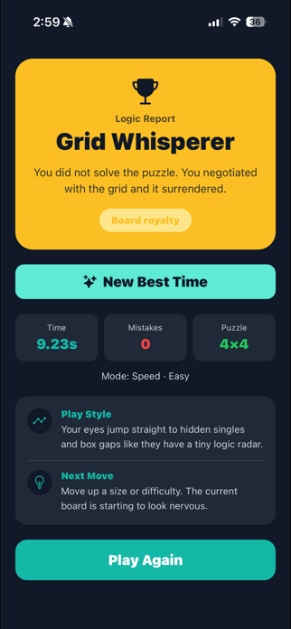 Mini Sudoku - Brain Game Screenshot 1 of 3