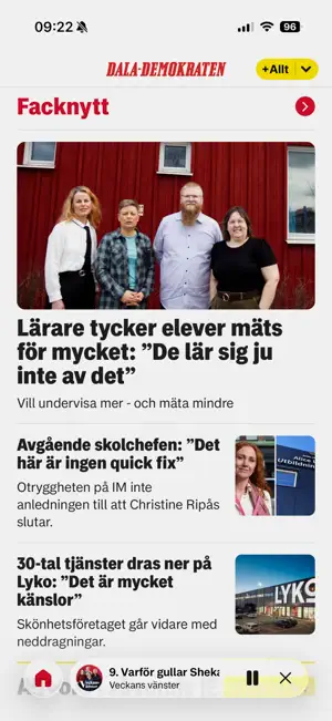 Dala-Demokraten screenshot 2