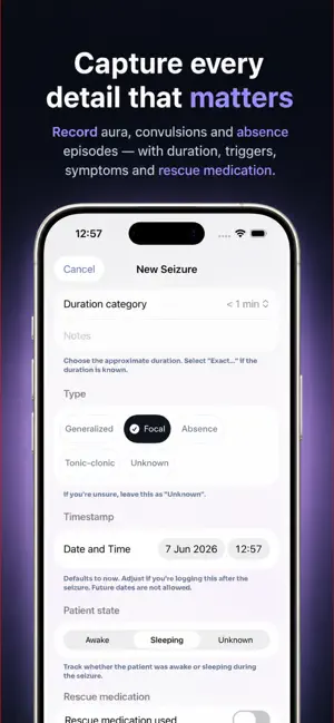 EpiTracker: Epilepsy Diary screenshot 2