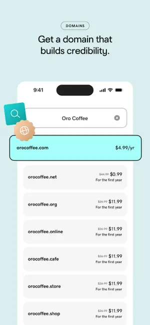 GoDaddy: Websites & Marketing iPhone screenshot 1