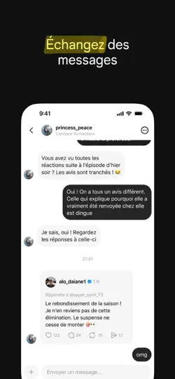 Capture d'écran de Threads sur iPhone 5