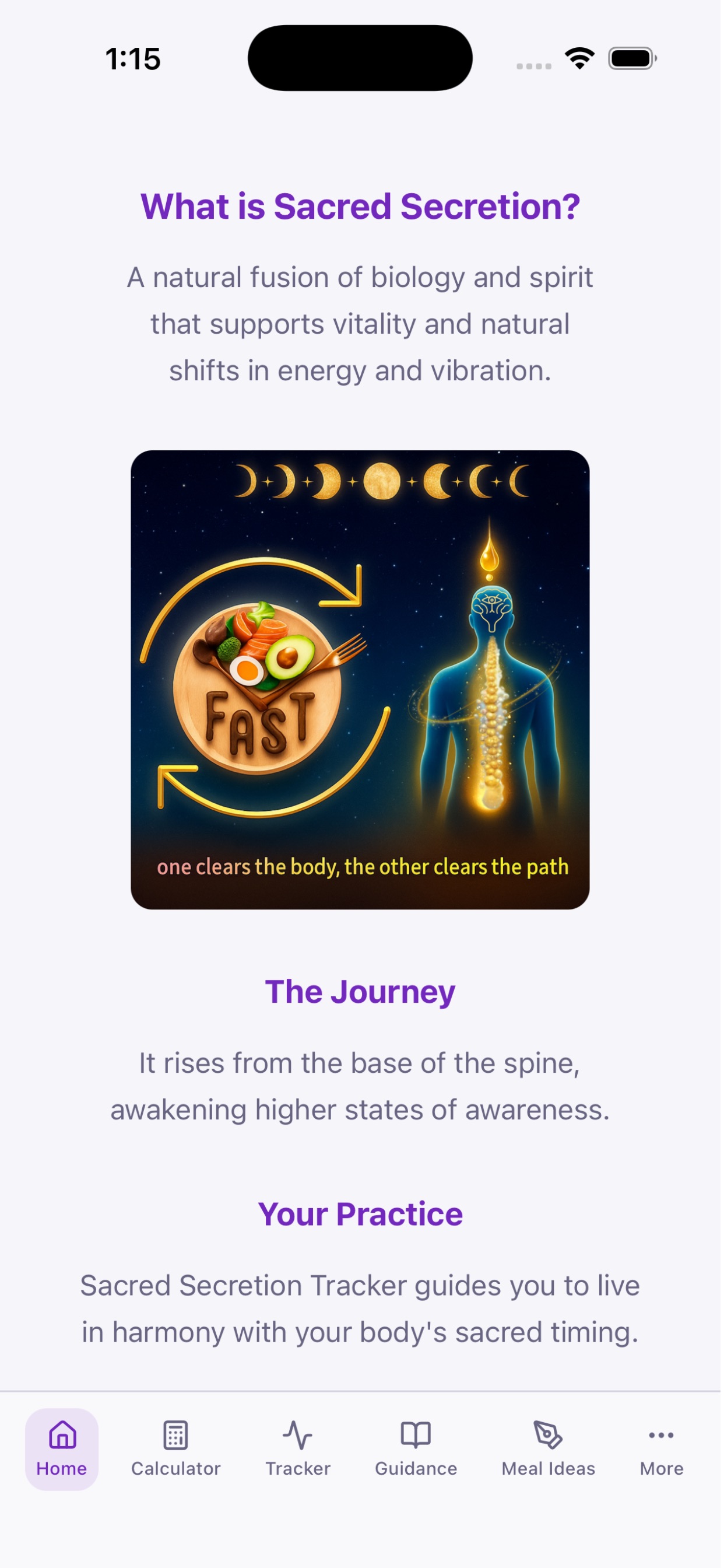 Screenshot 1 of Sacred Secretion Tracker