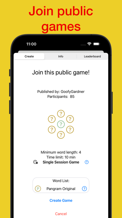 Pangram iPhone screenshot 6 - Games app
