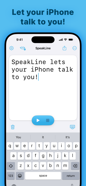 ‎SpeakLine – Text to Speech Screenshot