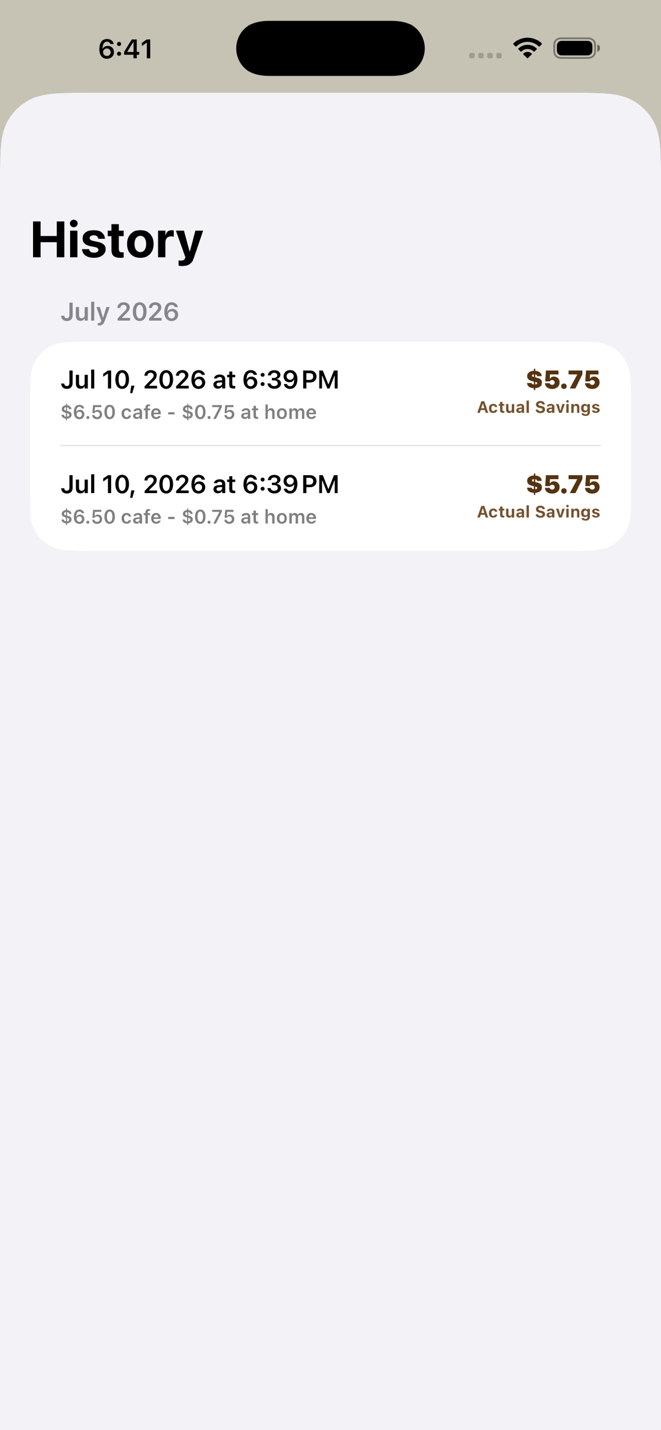 Bean Counter: Coffee Savings screenshot 7
