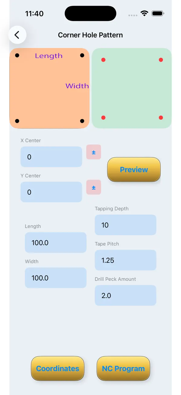 #6. Hole Pattern Programming App (iOS) By: Shekhar Aggarwal
