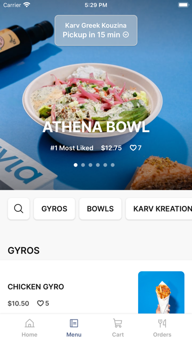 Karv Greek Kouzina iPhone screenshot 2 - Food & Drink app