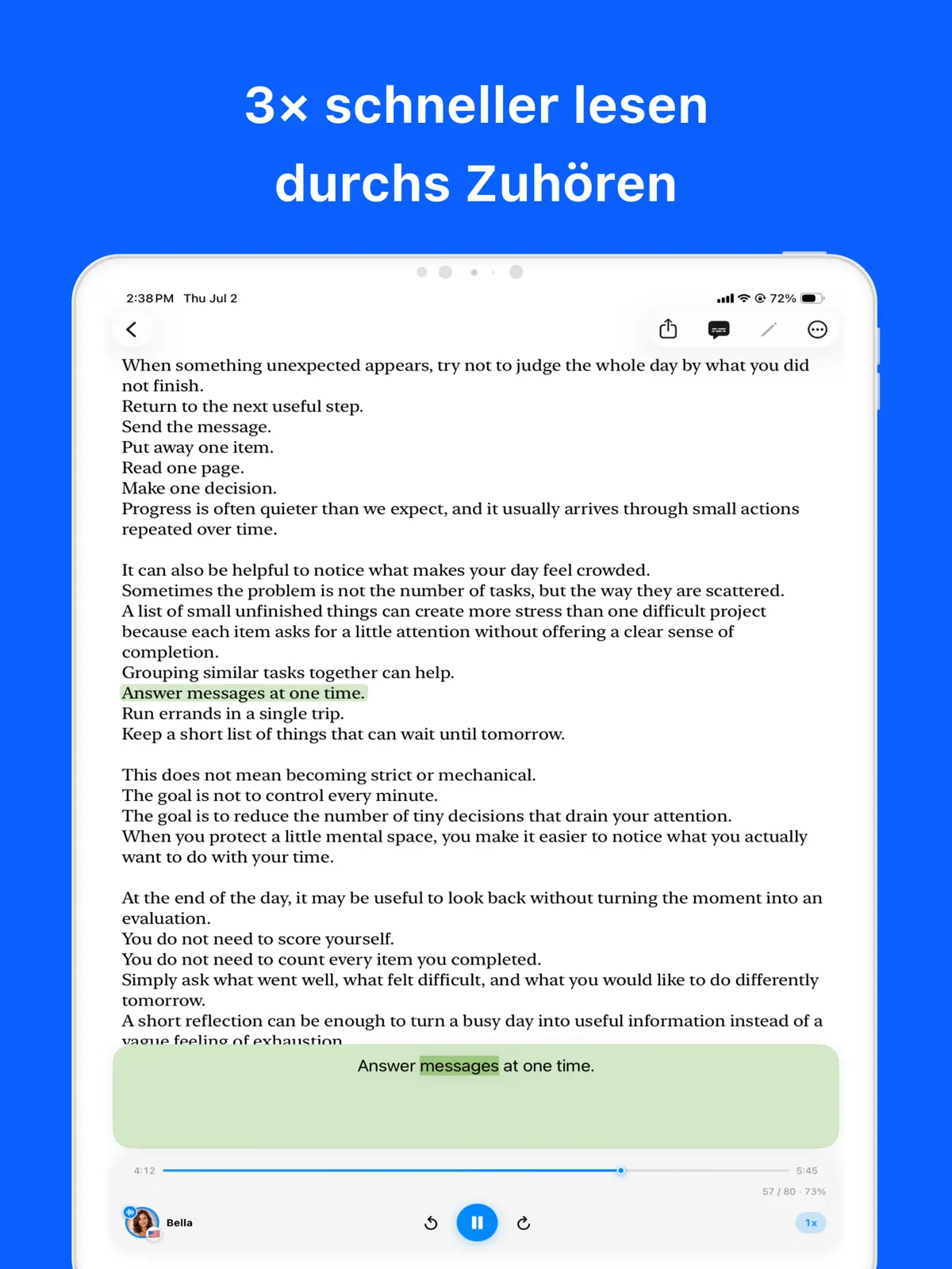 Local TTS - PDF vorlesen App iPad screenshot 1