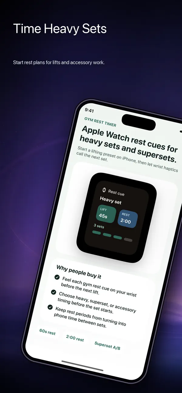 Screenshot #1 pour Strength Rest Watch