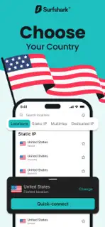 Surfshark VPN: Fast & Secure screenshot 1