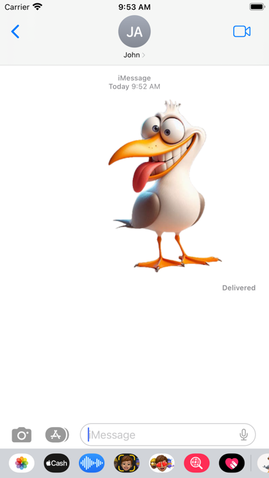 Screenshot 4 of Goofy Seagull Stickers App