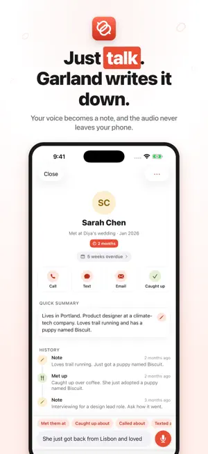 Garland: Keep in Touch & Notes screenshot 2