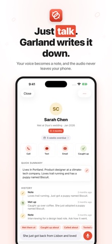 Garland: Keep in Touch & Notes screenshot