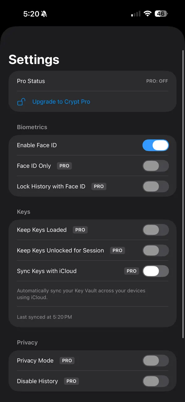 #6. Crypt Secure (iOS) Podle: ZANE LEWIS FREEMAN