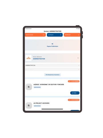 Annuaire IDU iPad screenshot